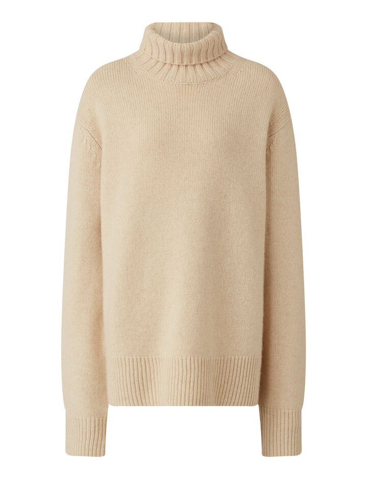 Joseph, High Nk Ls-Luxe Cashmere, in IVORY